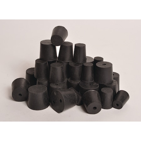 Rubber Stoppers,1-Hole,#11 1/2,PK 6